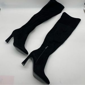 Nine West 
Women's Black Sizzle2 Over-the-knee Boot in faux suede size 5.5M NEW